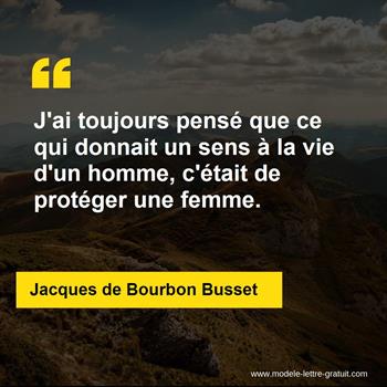 Citation de Jacques de Bourbon Busset
