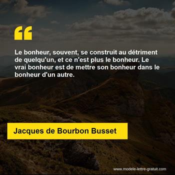 Citation de Jacques de Bourbon Busset