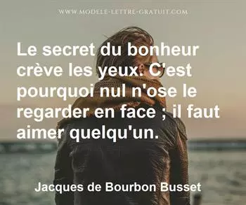 Citation de Jacques de Bourbon Busset