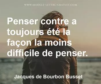 Citation de Jacques de Bourbon Busset