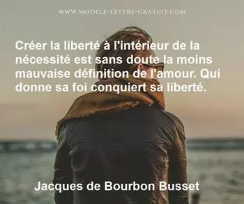 Citation de Jacques de Bourbon Busset