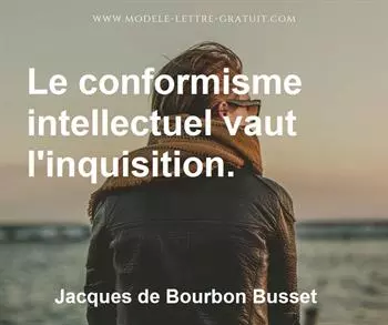 Citation de Jacques de Bourbon Busset