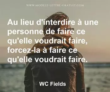 Citation de WC Fields