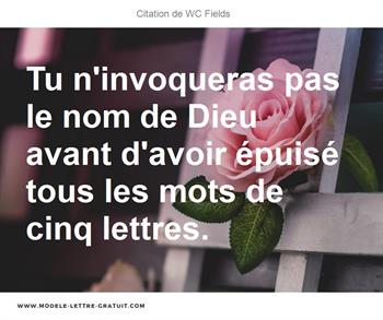 Citations WC Fields