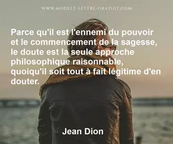 Citation de Jean Dion