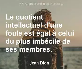 Citation de Jean Dion