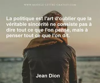 Citation de Jean Dion