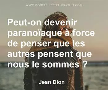 Citation de Jean Dion