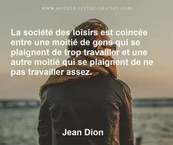 Citation de Jean Dion