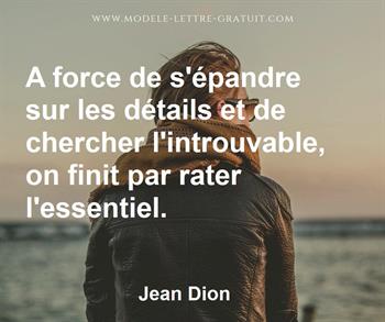 Citation de Jean Dion