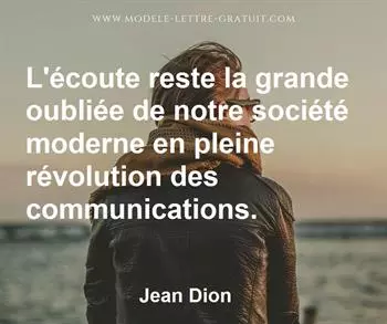 Citation de Jean Dion