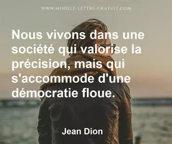 Citation de Jean Dion