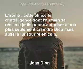 Citation de Jean Dion