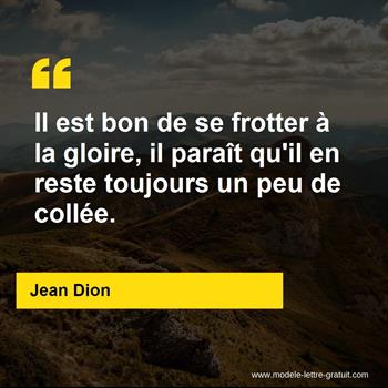 Citation de Jean Dion