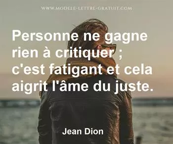 Citation de Jean Dion
