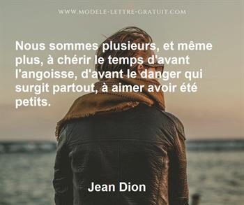 Citation de Jean Dion