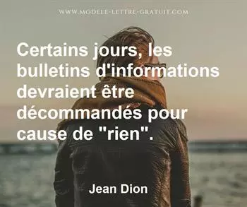 Citation de Jean Dion