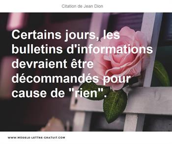 Citations Jean Dion