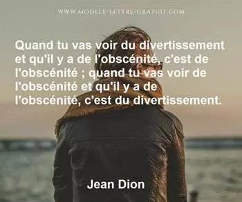 Citation de Jean Dion