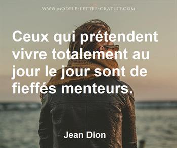 Citation de Jean Dion