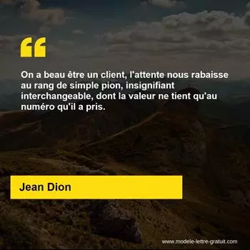 Citation Jean Dion