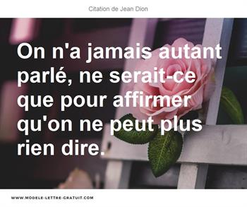 Citations Jean Dion