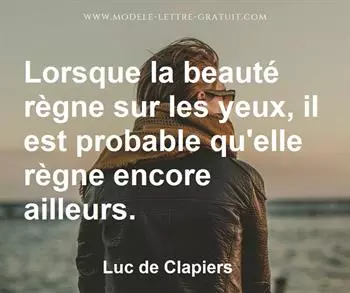 Citation de Luc de Clapiers