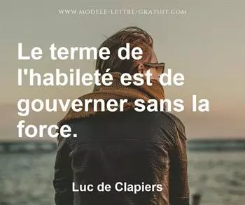 Citation de Luc de Clapiers
