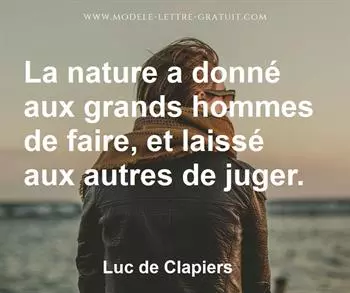 Citation de Luc de Clapiers