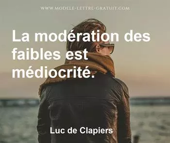 Citation de Luc de Clapiers