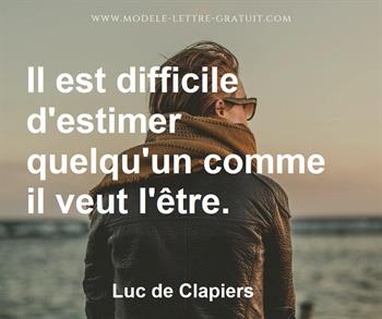 Citation de Luc de Clapiers