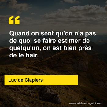 Citation de Luc de Clapiers