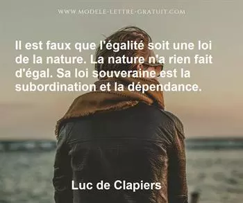 Citation de Luc de Clapiers