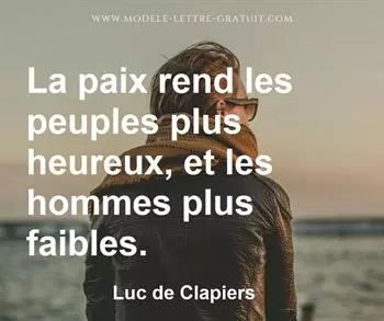 Citation de Luc de Clapiers