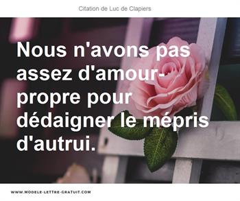 Citations Luc de Clapiers