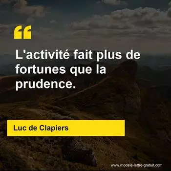 Citation Luc de Clapiers