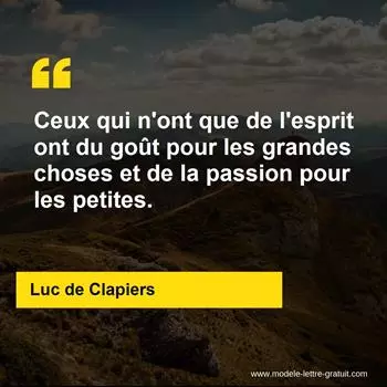 Citation Luc de Clapiers