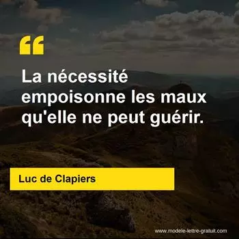 Citation Luc de Clapiers