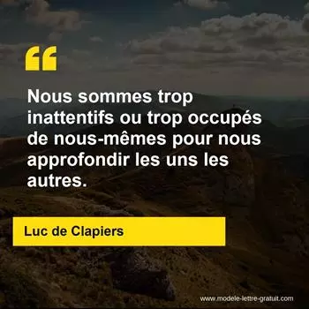 Citation Luc de Clapiers