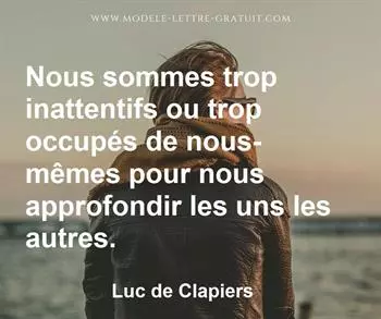Citation de Luc de Clapiers