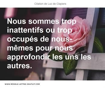 Citations Luc de Clapiers