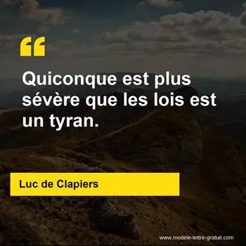 Citation Luc de Clapiers
