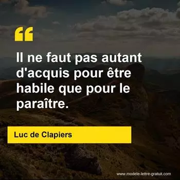 Citation Luc de Clapiers