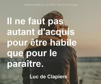 Citation de Luc de Clapiers