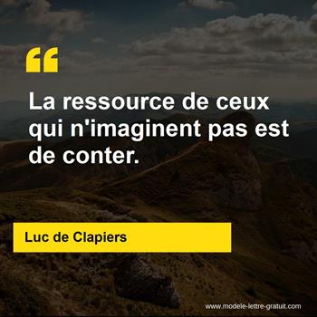 Citation de Luc de Clapiers