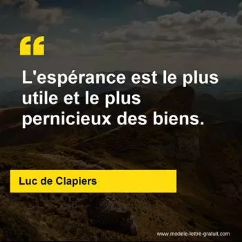 Citation Luc de Clapiers