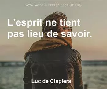 Citation de Luc de Clapiers