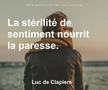 Citation de Luc de Clapiers
