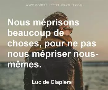 Citation de Luc de Clapiers