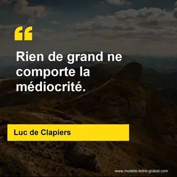 Citation Luc de Clapiers
